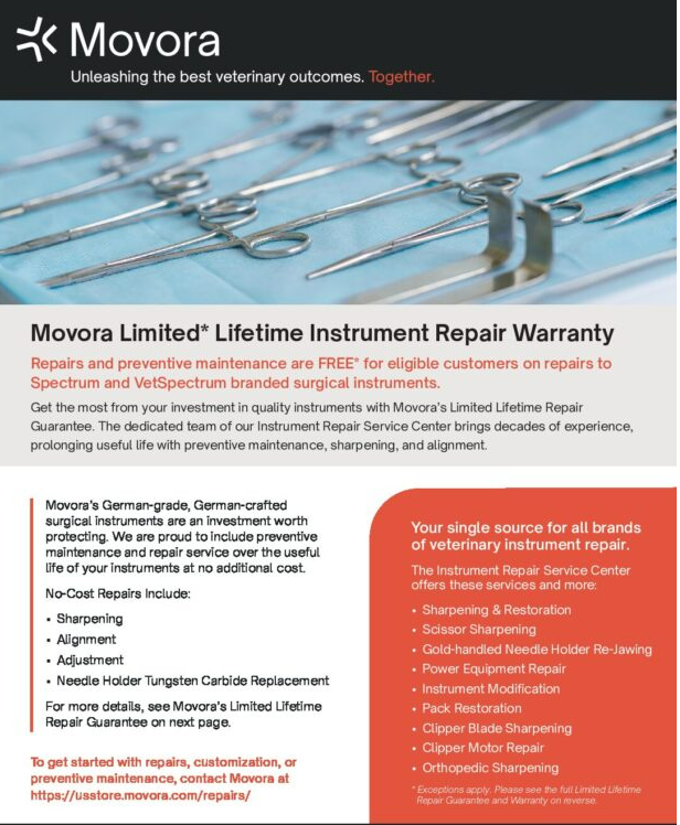 Spectrum and Vet Spectrum Limited Lifetime Repair Warranty