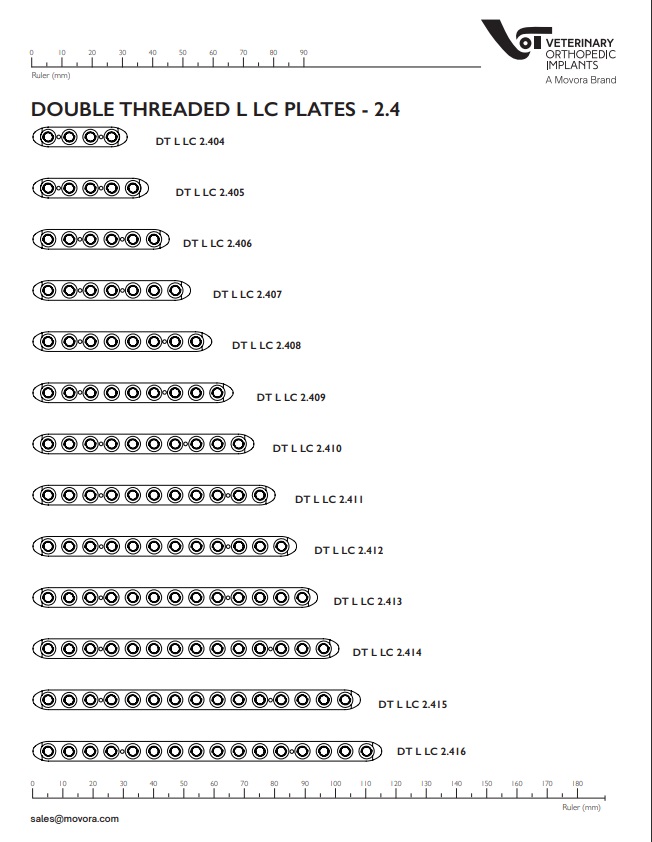 2.4 mm DT Locking Compression Plates