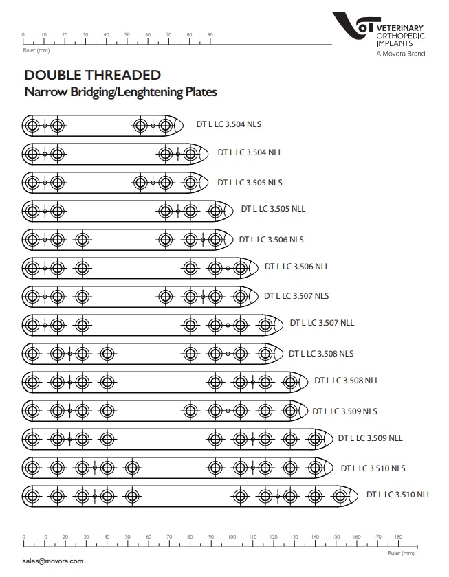 3.5mm Narrow DT Lengthening/Bridging Plates