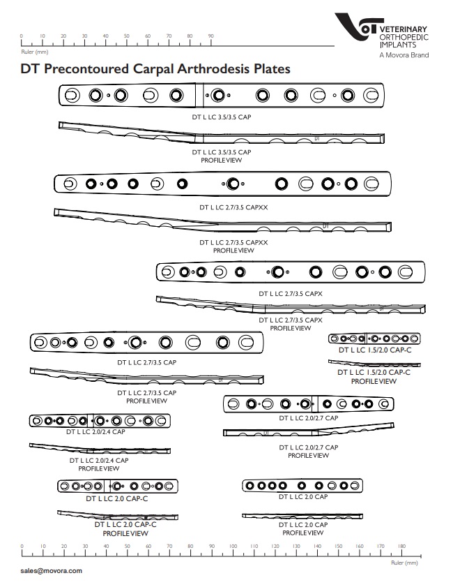 DT Precontoured Carpal Arthrodesis Plates